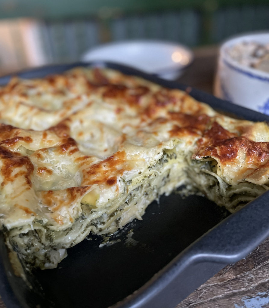 Pinaattilasagne, kasvislasagne, Meri-Tuuli Vöntsi, Chez Meru