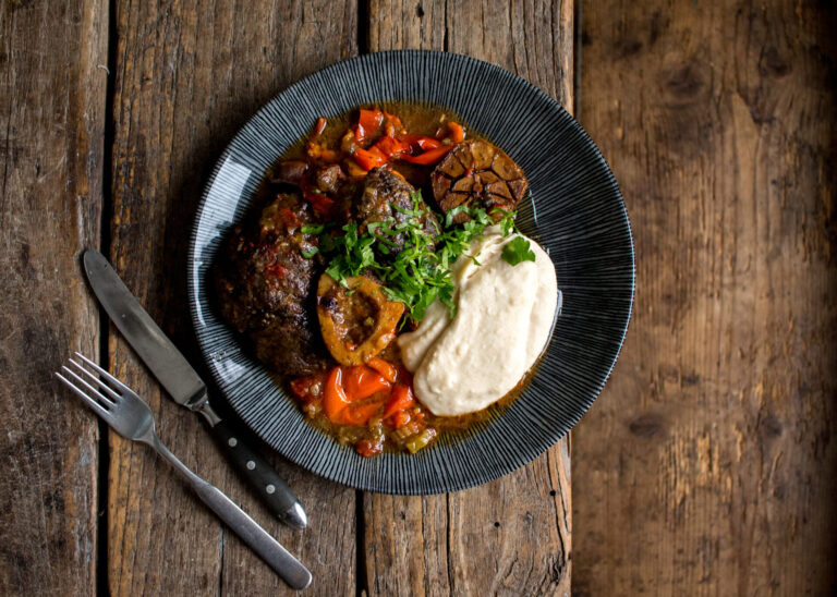 Osso Buco, naudan potkakiekko, italialainen, Chez Meru
